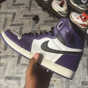 Nike Air Jordan 1 High Purple and White